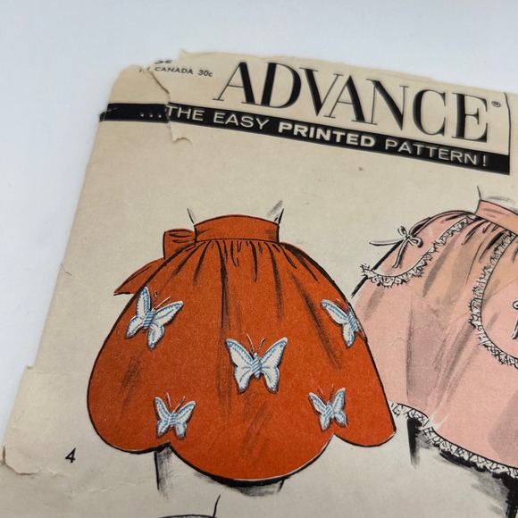 Advance Vintage 1950's Pattern #8839 Half Apron One Size - Picture 2 of 6
